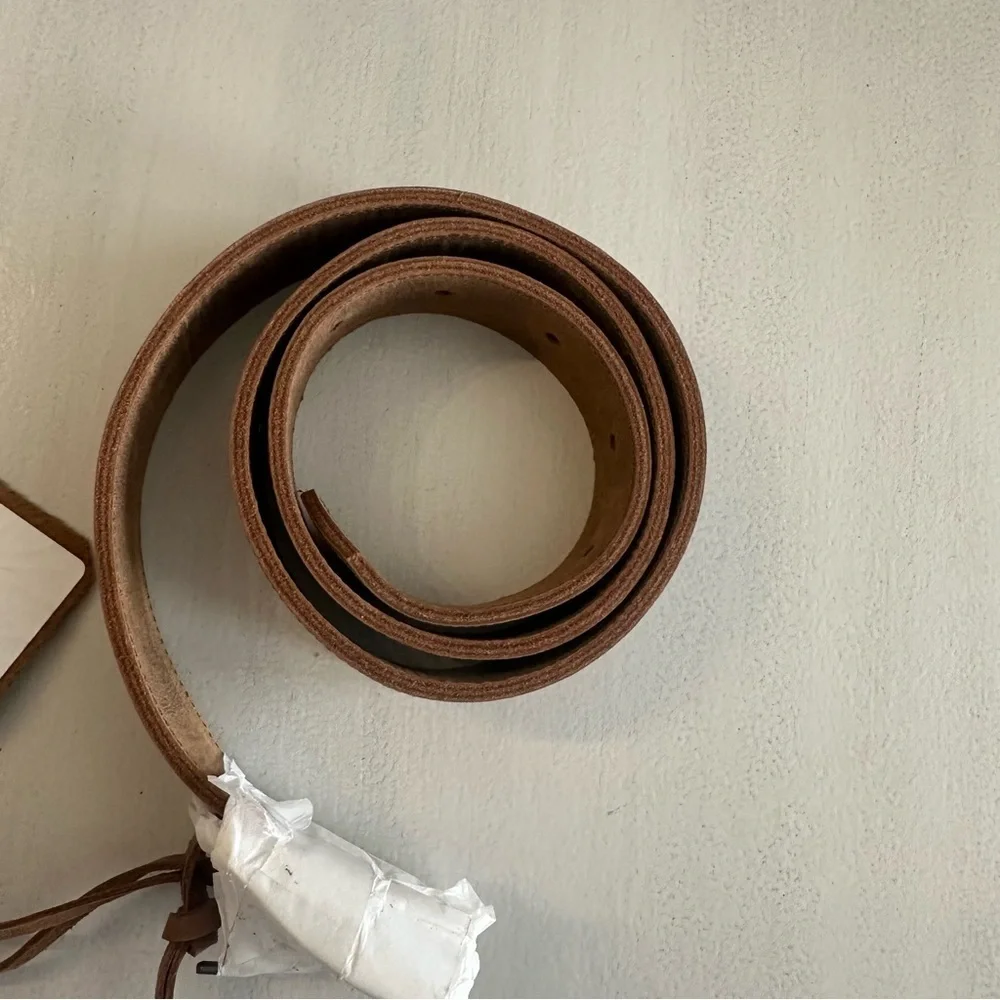 Nisolo Men’s Leather Owen Belt in Tobacco Brown Sz M NWT